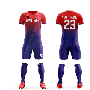 Haute qualité pas cher prix personnalisé hommes football uniforme équipe ensemble impression par transfert de chaleur 100% polyester séchage rapide vêtements de football - Product Image 5