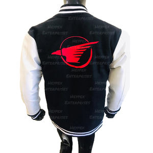 2025 haute qualité personnalisé hommes décontracté surdimensionné respirant en cuir Baseball Varsity veste avec col montant pour les tendances d'hiver - Product Image 3