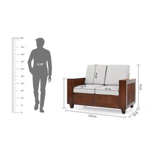 Madera maciza Diseño tradicional Esmeralda Loveseat Pieza de dos plazas - Product Image 6