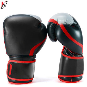 ถุงมือชกมวยและคิกบ็อกซิ่งสีแดงถุงมือหนังสำหรับฝึกศิลปะการต่อสู้ - Product Image 6