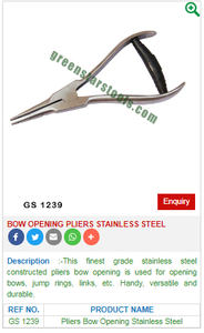 Bow Opening Pliers Stainless Steel Jewelry Making Tool Jump <b>Ring</b> Opener Smooth Jaw Craft Hand Tools | Item No GS-1239 - Product Image 2