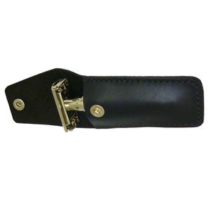 Funda de cuero genuino para maquinilla de afeitar, estuche de seguridad clásico de doble filo para afeitado - Product Image 4
