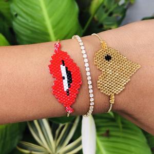 Bracelet artisanal en perles Miyuki, source de bonheur - Product Image 1
