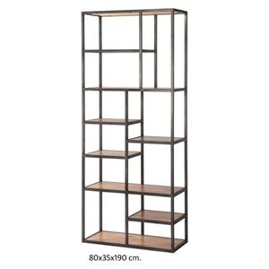 Estantería Metálica de Diseño Industrial Antiguo, No Plegable, Marca INDUSTRIAL, para Sala de Estar, Oficina en Casa, Vestíbulo, Escuela - Product Image 1