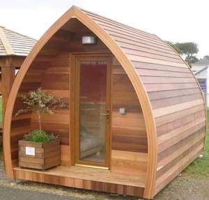 Offre Spéciale 100% Teck Acajou Bois De Noix De Coco En Bois Jardin Forêt Petit Grand Sauna Chambre Camping Glamping Salle À Manger Pod Gazebo Maison - Product Image 4