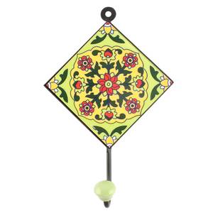 Green Ceramic Flower Waterproof Bathroom Towel Hook Coat Wall Holders Wall Hangers Durable Indian Craft - Product Image 2