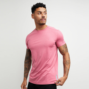 Camiseta de bambú para hombre, ropa deportiva informal para gimnasio, ajustada, personalizable, Dry Fit, camisetas lisas en blanco - Product Image 2