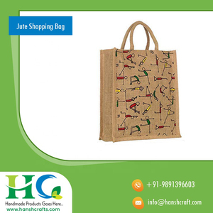 ถุงปอกระเจาทำด้วยมือหรูหรากระเป๋าอเนกประสงค์แบบมีซิปใช้ซ้ำได้ใหม่จากตลาดอินเดียช้อปปิ้งใช้ในอุตสาหกรรม - Product Image 4