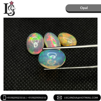 Opale de feu blanche naturelle d'Éthiopie, cabochon, pierre précieuse en vrac - Toutes formes et tailles (4-7 carats) pour la fabrication de bagues et de bijoux
