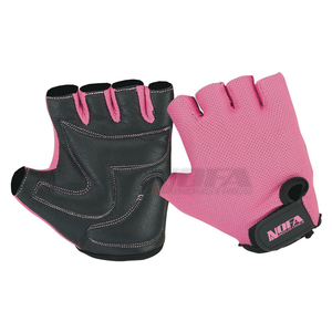 Women's Half-Finger Leather Anti-Skid Breathable Durable Gym Gloves Padded Fitness Training for <b>Dumbbells</b> Exercise Lifting - Product Image 3