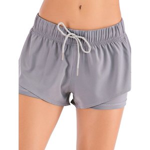 Two Mile Wear Ensemble d'été 2 pièces grande taille pour femmes à la mode Casual Crop Belt Top Straight Board Shorts One-Line Breathable - Product Image 1