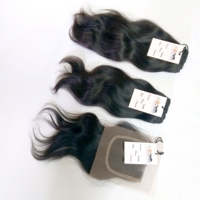 Rambut Manusia India Alami Bergelombang, Bundel Rambut 13X4 13X6 Hd Pre Plucked Lace Frontal 4X4 5X5 6X6 Transparent Lace Closure Frontal