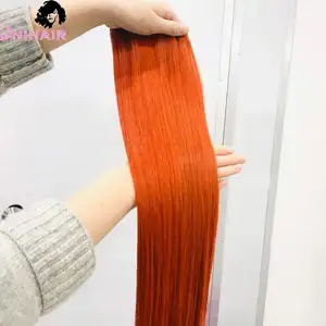Super Special Hair Supplier Orange Shiny Vietnam Sdd Bone Straight Human Hair Extensions