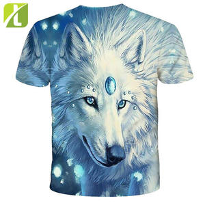 Camisetas con estampado de lobo para hombre, camisetas 3d, camiseta de manga corta con cuello redondo, ropa de marca informal a la moda - Product Image 4
