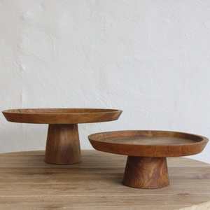 Serveur rond en bois écologique support à gâteau fête de mariage servant plateau à cupcake ustensiles de cuisson outils de gâteau à vendre - Product Image 5