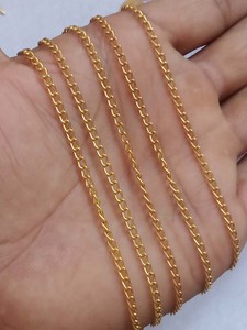 Collar de Cadena con Bisel Chapado en Oro de Plata de Ley 925, Hecho a Mano, de Forma Ovalada, para el Día a Día - Product Image 2