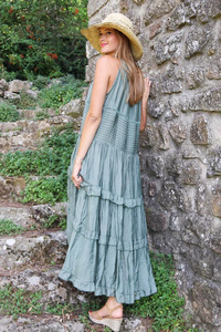 ชุดเดรสแฟชั่นแขนกุดคอวีสำหรับผู้หญิง,ชุดกระโปรงแมกซี่ยาวน่าดึงดูดสำหรับใส่ในฤดูร้อน - Product Image 3