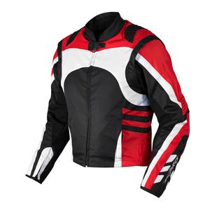 Veste longue de moto pour hommes, Textile imperméable, blanc/gris, blindé - Product Image 2