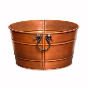 Supper Coffee Hammered Wine Cooler <b>Bucket</b> With Metal Handle <b>Ice</b> <b>Bucket</b> <b>Drinks</b> Holder Wine Basket - Product Image 2