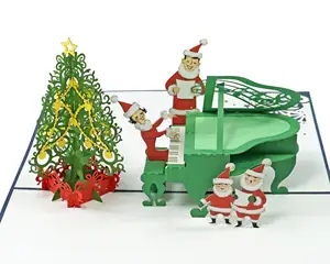 Top 5 best-seller 3D Natal Pop Up Cartões Em Massa e design personalizado para OEM ODM