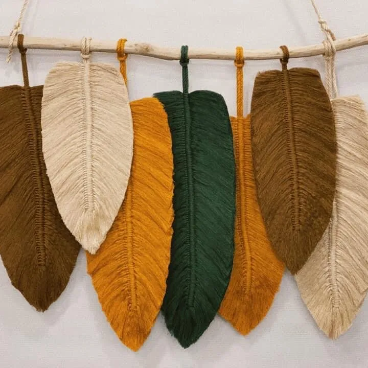 Boho แขวนผนัง Macrame Leaf สำหรับการตกแต่งที่ดีที่สุด