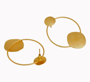 Boucles d'oreilles tendance en laiton plaqué or pour filles et femmes, nouvelle collection - Product Image 3