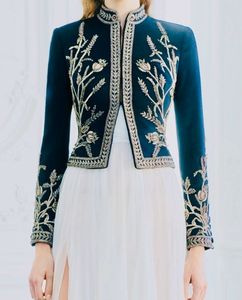 DABKA-Chaqueta bordada con cuello redondo, vestido embellecedor, cuentas de cristal, piedra de cristal para ropa de fiesta/boda @ 2022 - Product Image 1