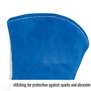 Wholesale Blue Welding Electric <b>Gloves</b> Working Leather <b>Long</b> Cow Split Leather Heat Resistance Safety Resistance Work <b>Gloves</b> - Product Image 2