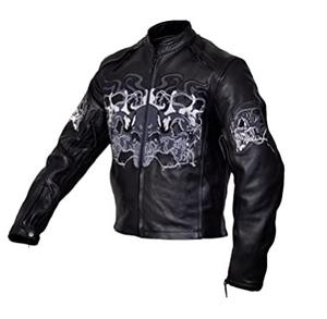 Men's Gothic <b>Leather</b> <b>Jacket</b> with Skulls Embroidery Punk Fashion Big <b>Boys</b> Custom Motorcycle <b>Leather</b> <b>Jackets</b> Classic Riding Wears - Product Image 3