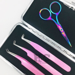 Pinzas profesionales de visón Pinzas de extensión de pestañas de acero inoxidable con volumen y punta de fibra Logotipo sostenible ofrecido - Product Image 3