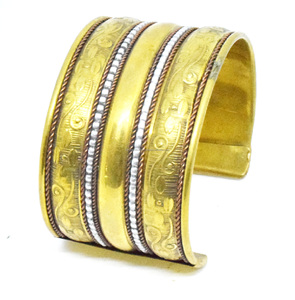 Diwali 2026 Spring and Autumn Chunky Brass Open <b>Bangle</b> 8mm Horn Bone Texture Design Multi Color <b>Bracelet</b> for Women - Product Image 6