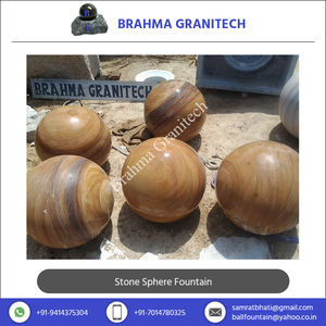 Fuente de agua de esfera de jardín de piedra exclusivamente hecha a mano para patios delanteros y jardines - Product Image 6