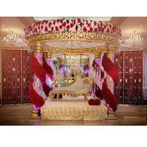 Maharaja Crystal Royal Wedding Mandap EE. UU. Impresionante fibra de cristal Royal Wedding Mandap Designer Wedding FRP Crystal Mandaps Venta - Product Image 1