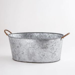 Macetas galvanizadas de Metal en forma de cubo, decoración de jardín con diseño antiguo - Product Image 4