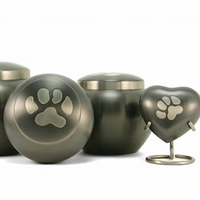 Urne pour animaux de compagnie cendres empreinte de patte urnes pour animaux taille en métal personnalisé prix de gros fournitures funéraires urne crémation pour animaux