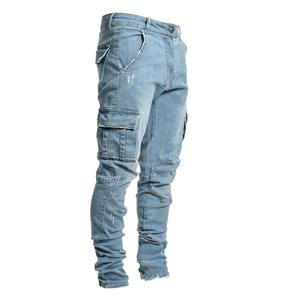Pantalons de haute qualité pour hommes, grande taille multi-poches Cargo pantalons décontractés OEM brodés à la taille moyenne - Product Image 3