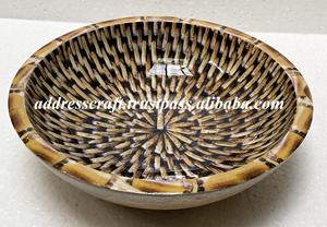 Cuencos de madera natural respetuosos con el medio ambiente con logotipo personalizado impreso, cuencos de madera para servir, vajilla para cocina, uso en hoteles - Product Image 5