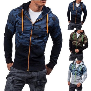 <b>Men's</b> Plus Size Spring Knitted Print Fleece Eco-Friendly Windproof Hooded <b>Pullover</b> <b>Jackets</b>-Long Sleeve Slim Fit Waterproof - Product Image 2