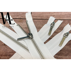 Fermeture éclair nickel 5 & 3, fermeture éclair bidirectionnelle à fermeture ou ouverte, lot de 100 pièces - Product Image 1