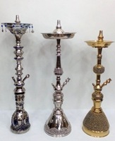 Chichas de luxe Farida, type droit égyptien, en laiton massif laqué, mini-perles argentées, édition limitée, personnalisable, pour une fumée optimale