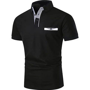 Venta al por mayor 100% algodón bordado Logo Polos Plain Golf Polo T-shirts Custom Polo tee Media manga para los hombres - Product Image 3