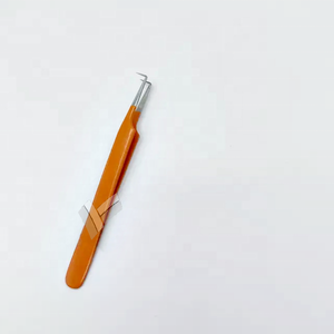 แหนบต่อขนตาสแตนเลสอเนกประสงค์โลโก้ที่กำหนดเองพร้อมปลายแหลมสีน้ำตาลสีเงินดีไซน์ญี่ปุ่นที่ยั่งยืน - Product Image 6