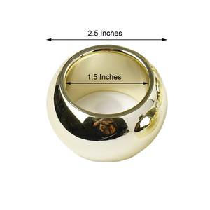 Lot de 4 élégants ronds de serviette en aluminium doré pour décorations de mariage - Product Image 5