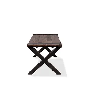 Деревянная мебель в деревенском стиле, обеденный стол, журнальный столик для гостиной, коктейльный стол с рамкой из цельной древесины в современном стиле