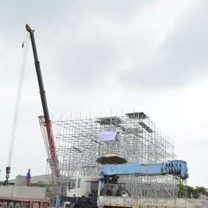 Q345 steel Layher all round ringlock <b>scaffolding</b> used construction <b>scaffolding</b> ringlock <b>scaffolding</b> parts for sale - Product Image 1