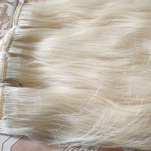 Extensiones de cabello humano 613 Rubio, cabello Natural ondulado con Clip, calidad superior, envío por FedEx, 100g - Product Image 1