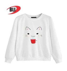 เสื้อสเวตเตอร์แขนยาวสำหรับผู้หญิงเสื้อสเวตเชิ้ตพิมพ์ลายสกรีน - Product Image 6