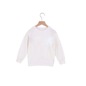 Sweat-shirt pour enfants en coton/polaire, col rond, boutons, capuche respirante, à vendre - Product Image 2