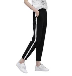 wholesale High Quality cheap price of organic cotton Pants & <b>Trousers</b> <b>for</b> <b>women</b> side <b>stripes</b> - Product Image 1