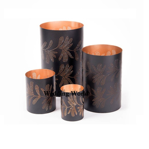 Decorative Metal <b>Tealight</b> Holder Round Shape Set Of Three Candle Holder Classic Stylish Wholesale New Metal Votive Holder - Product Image 4